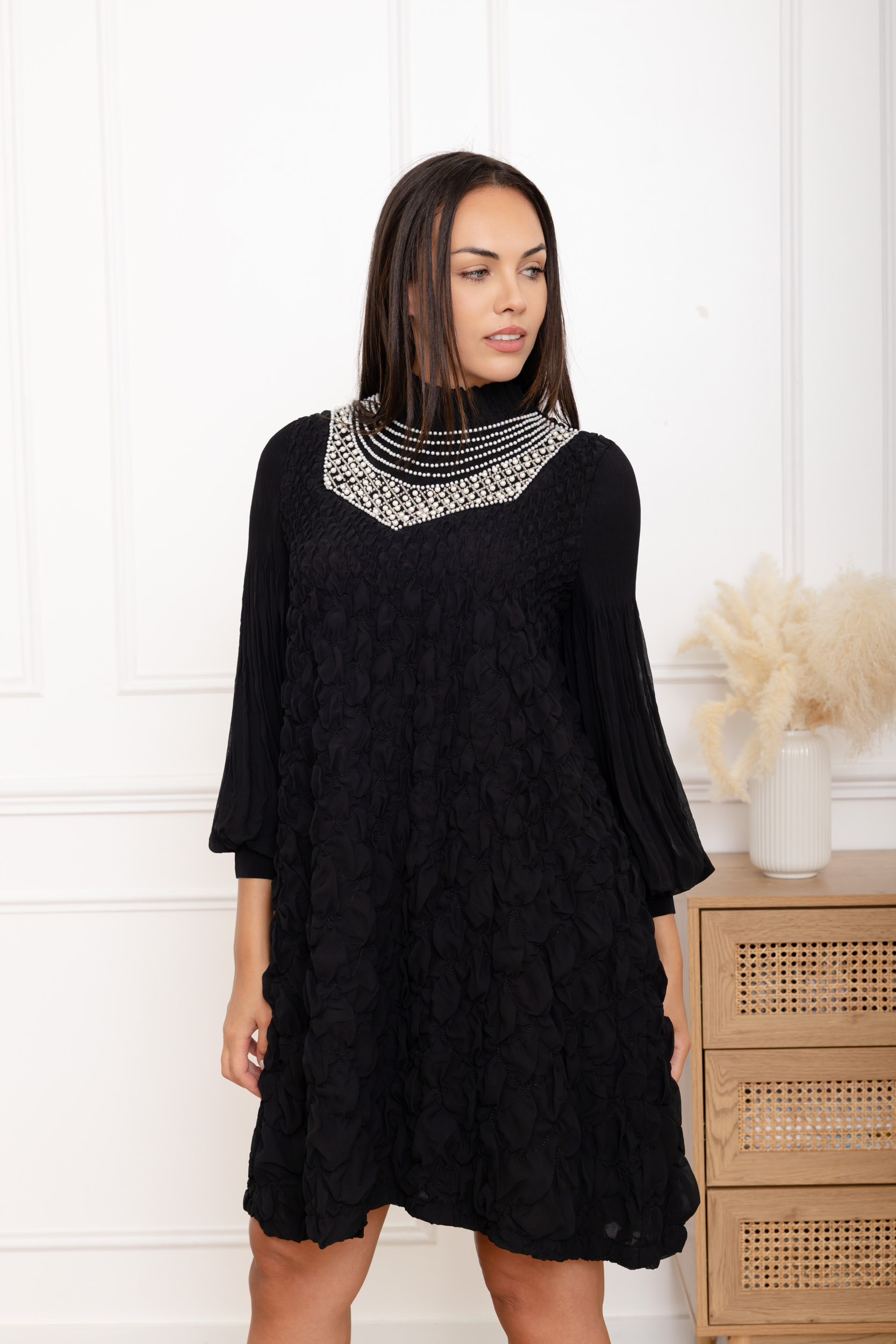 Ambre, la robe à col perlé – Image 5