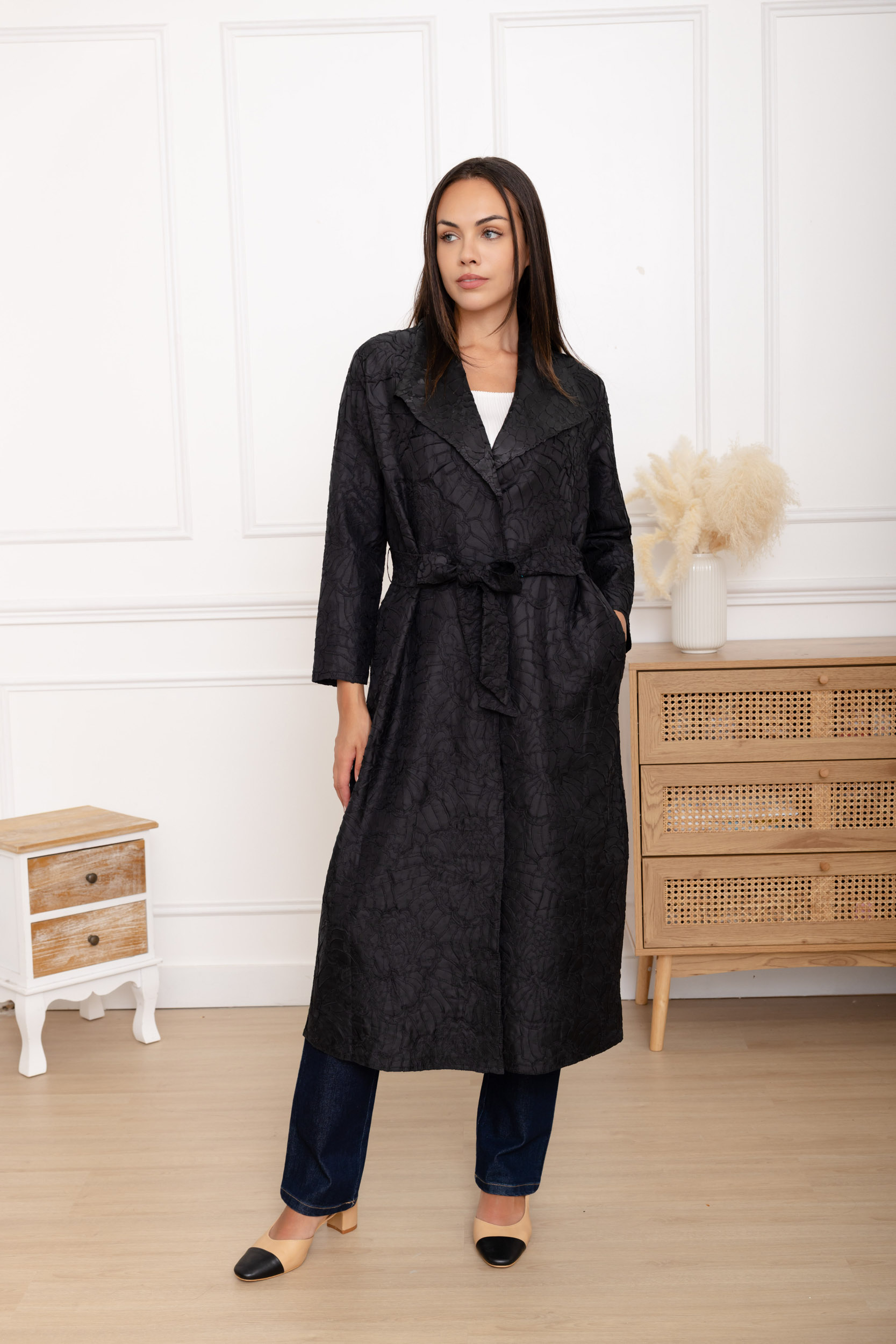Vera, le trench texturé ceinturé – Image 12