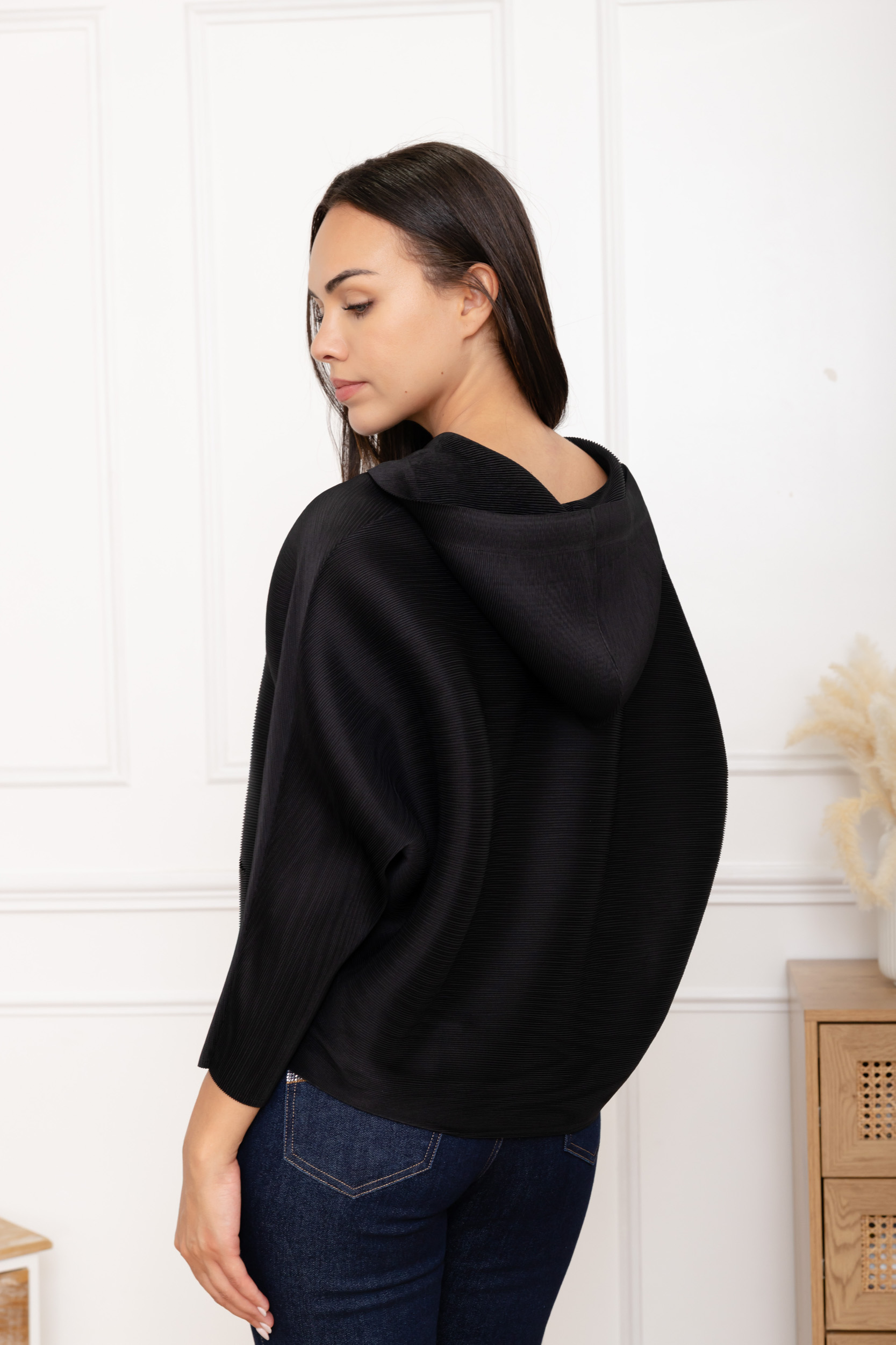 Léna, le sweat à capuche plissé oversize – Image 8