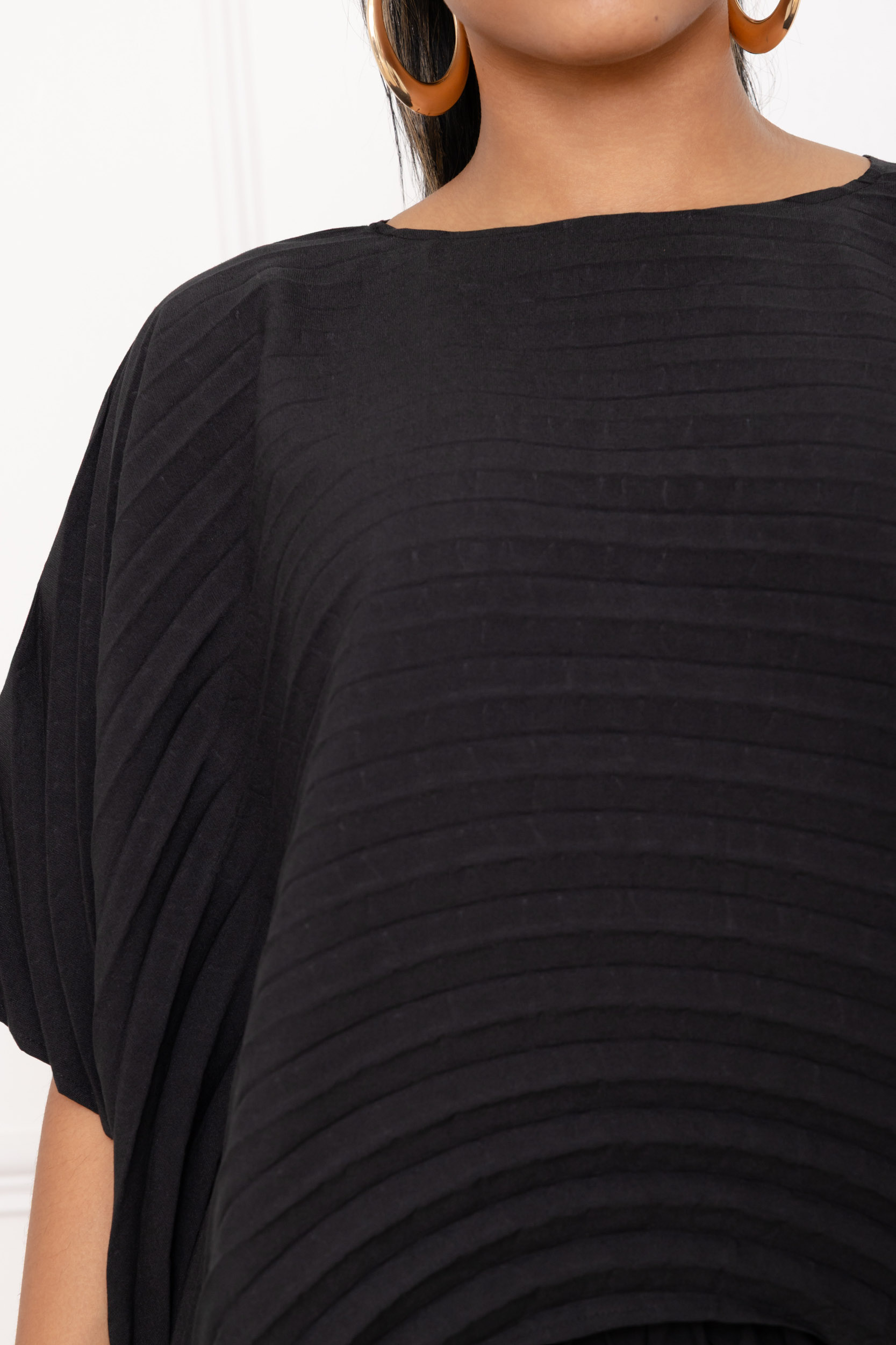Alba, le top poncho col rond à rayures en relief en onde – Image 6