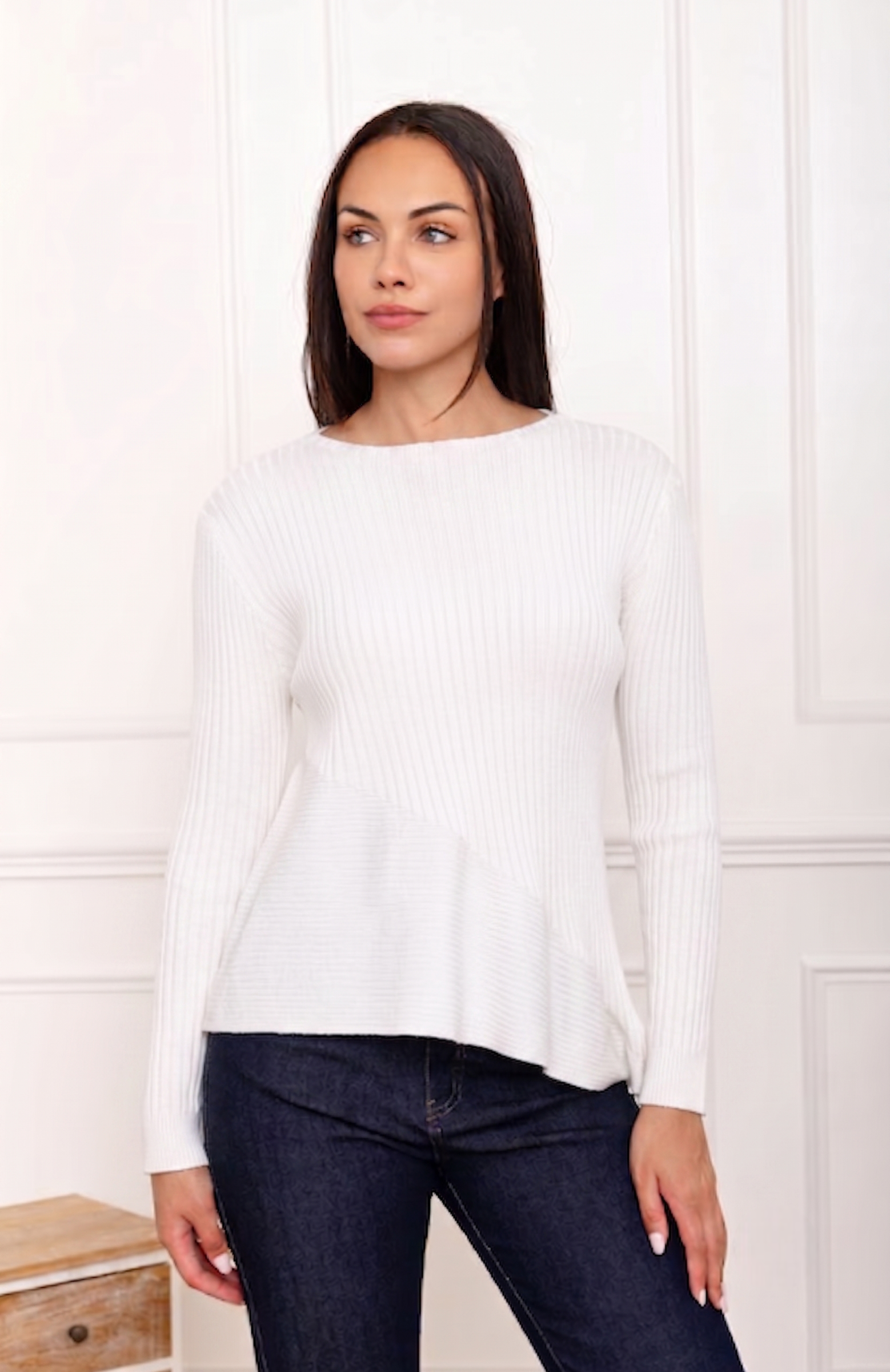 Maëlys, le pull côtelé cintré col bateau – Image 8