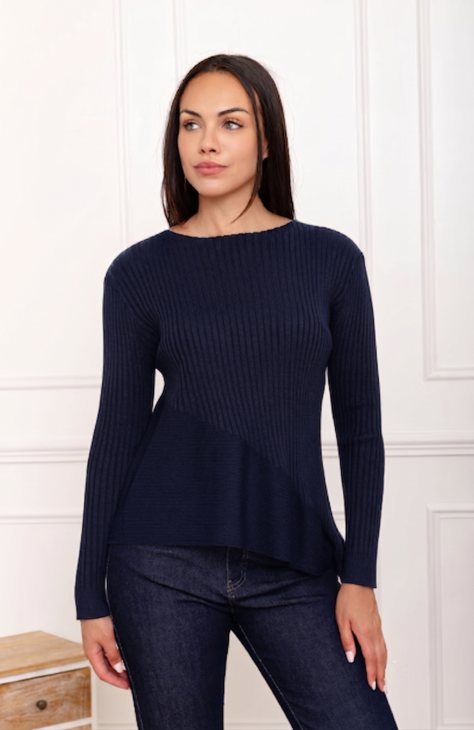 Maëlys, le pull côtelé cintré col bateau – Image 7