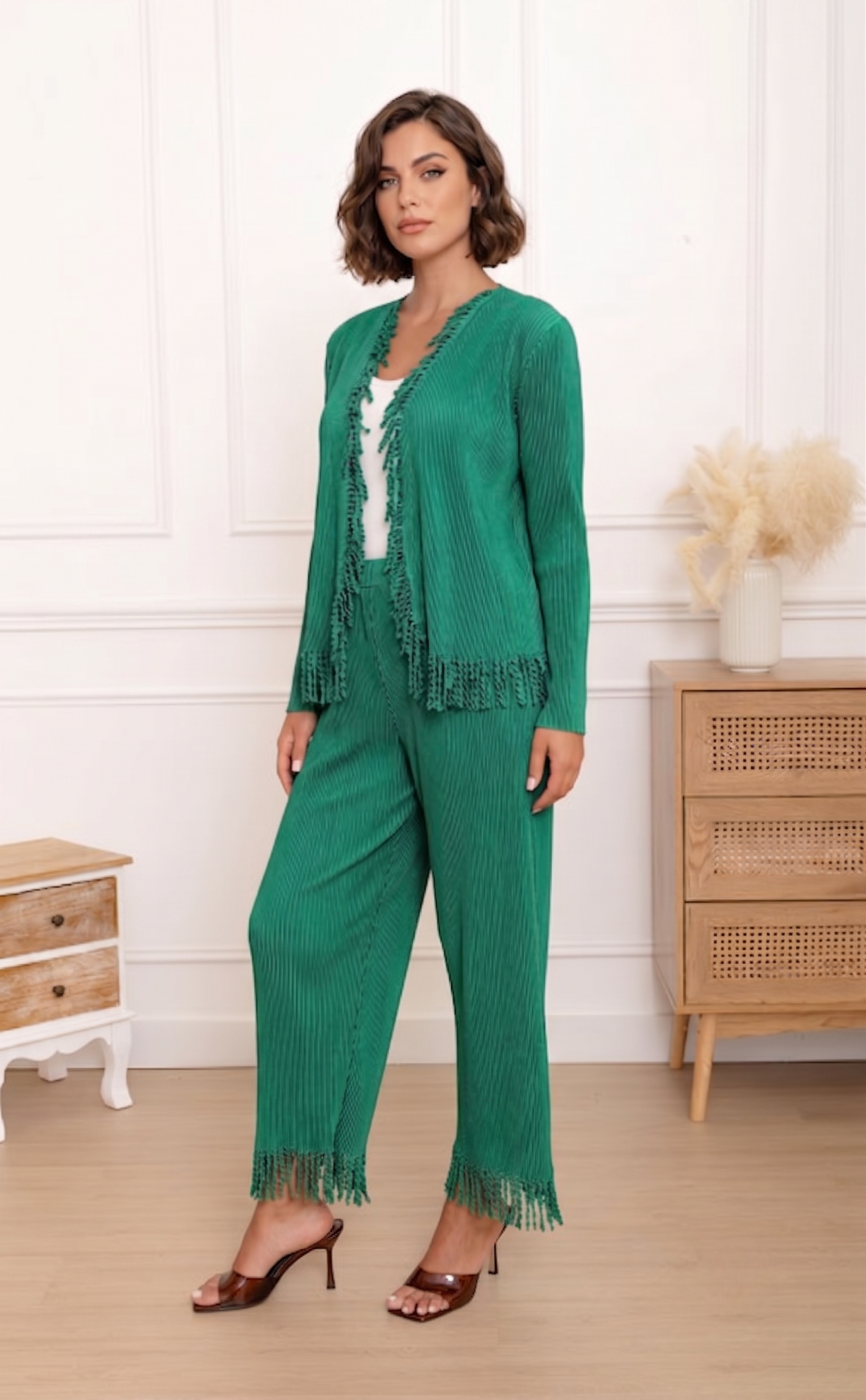 Vanessa, la veste ouverte à bordures frangées – Image 8